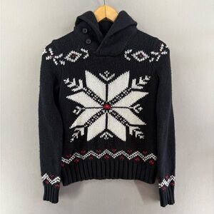 Vintage Ralph Lauren Sport Women Sweater Wool/Cotton Nordic Snowflake Size XS